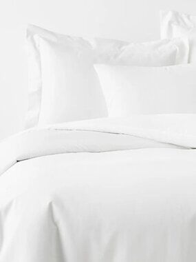 The Company Store Wrinkle-Free Sateen Duvet Cover Twin White